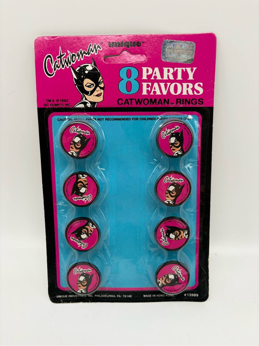 Vintage Catwoman Party Favor Rings NIB